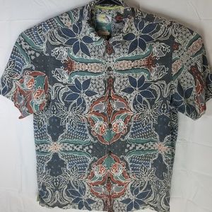 Tommy bahama silk Hawaiian camp shirt size large
